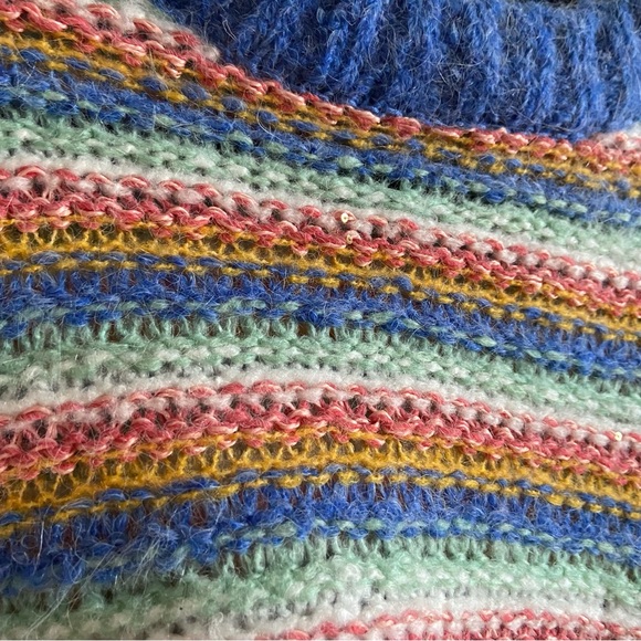 Leandra Medine x Mango wool blend colourful striped sweater - Picture 6 of 11